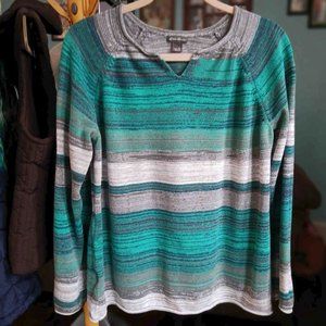 Eddie Bauer Split V-Neck Pullover Sweater